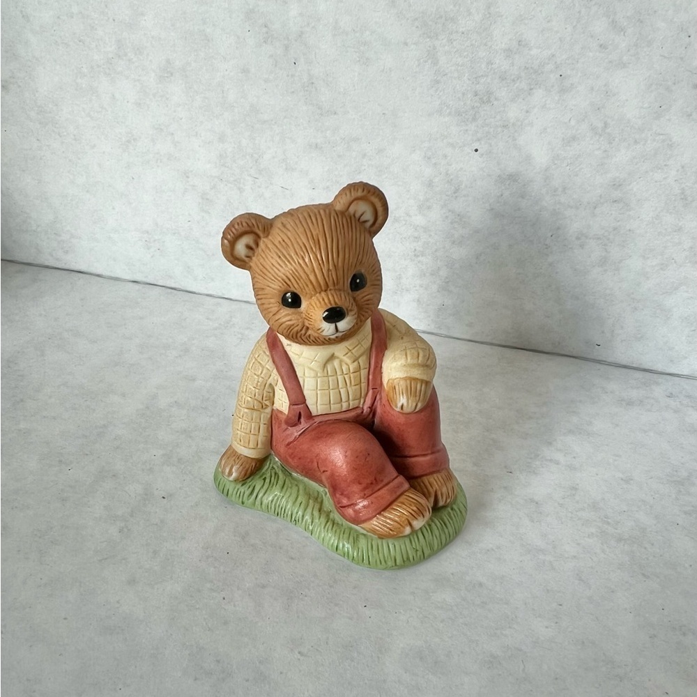 Vintage Homco Teddy Bear Lounging Part of Set #1462